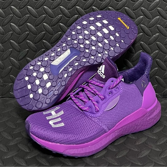 Pharrell X Adidas Solar HU PRD Glide Purple Sneakers Mens Size 5 Womens‎ Size 6 - Picture 1 of 5